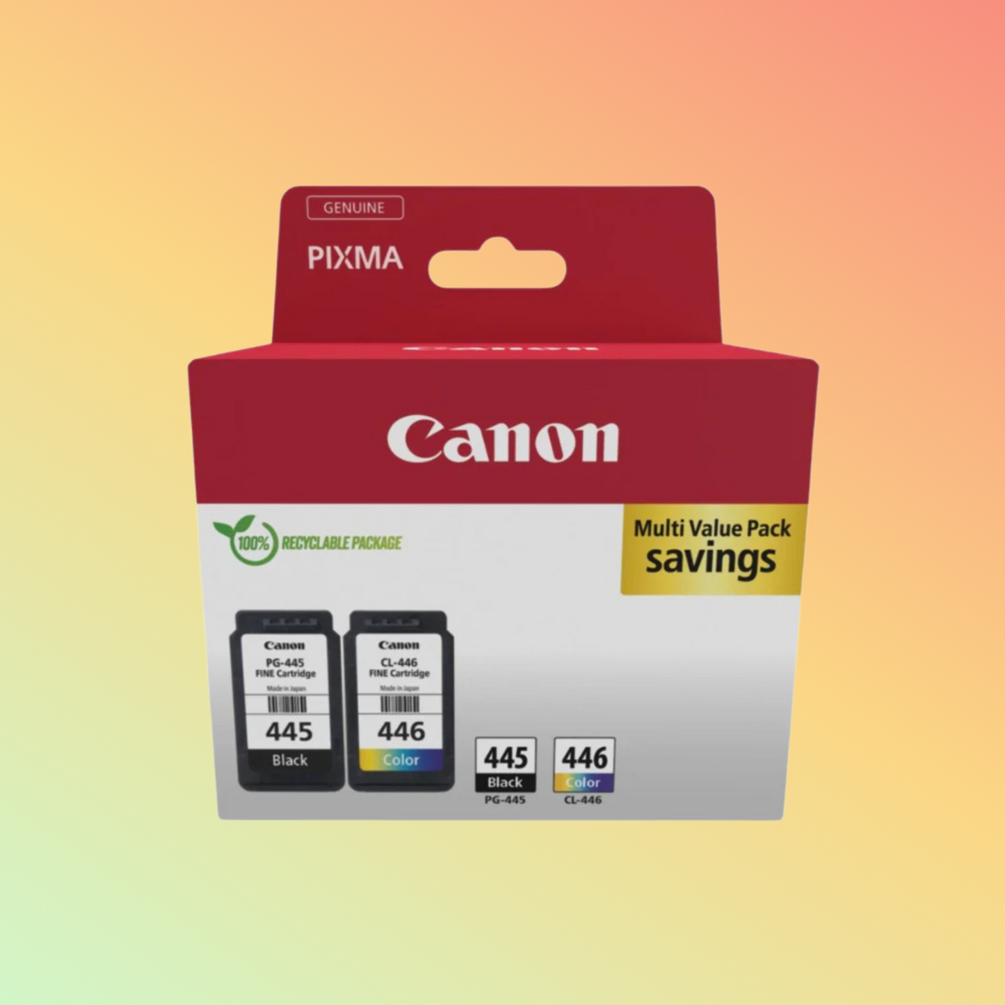 Canon 445 and 446 Ink Cartridge for Canon PIXMA MG2540 and TS3140
