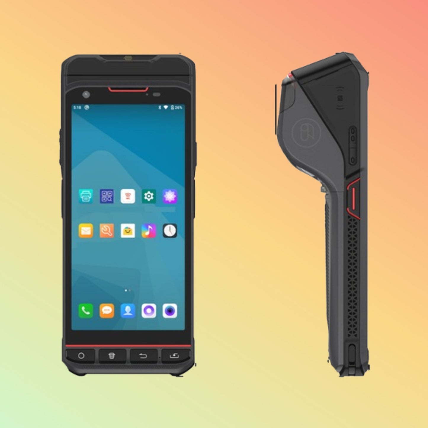 5.5" Android Handheld Terminal: NFC, RFID, 1D/2D Scanner, Mobile Print