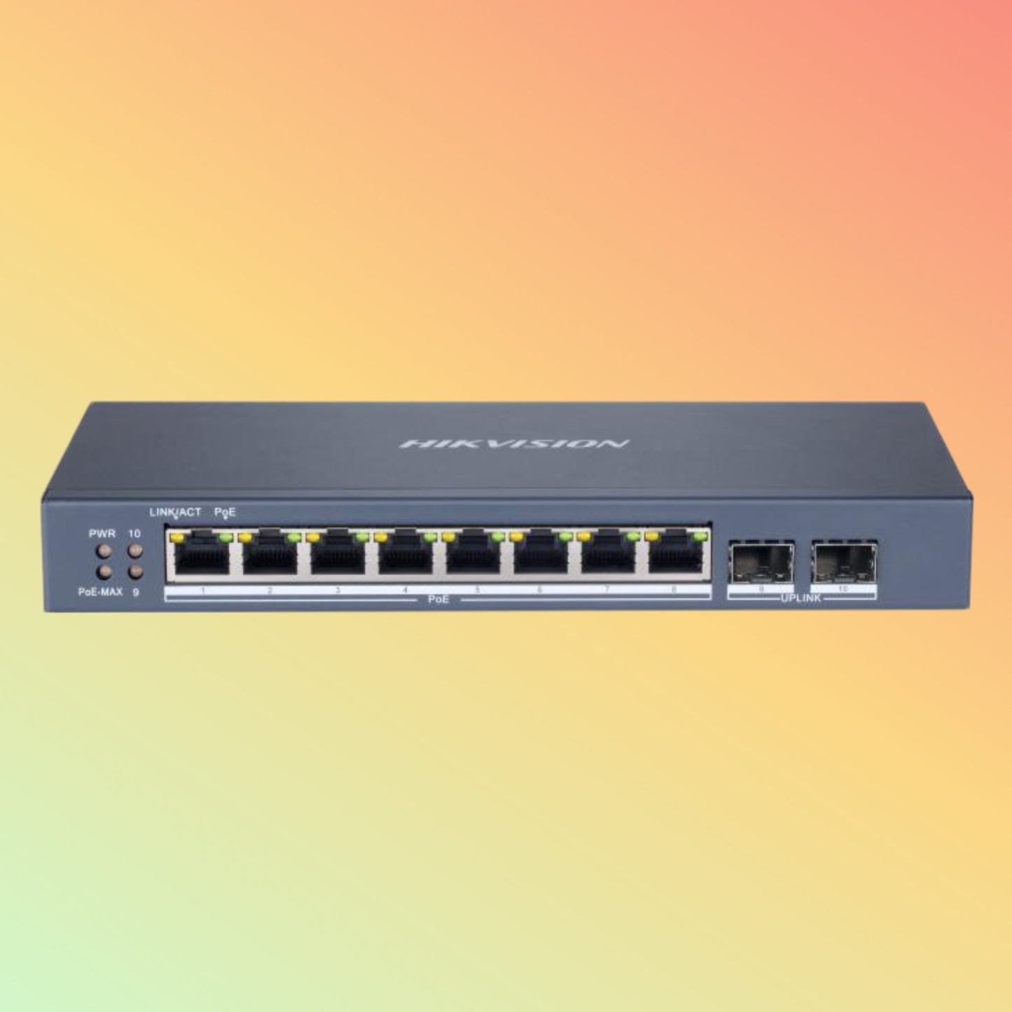 Hikvision DS-3E1510P-SI 8 Port Gigabit Smart POE Switch