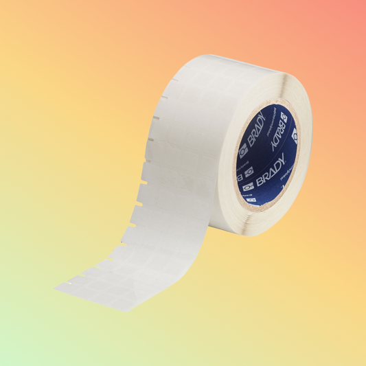 Harsh Enviro Clear Polyester Labels for 3" Core - 0.5"x0.5"