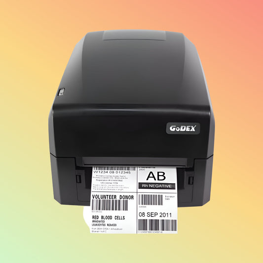 Godex GE300 4" Thermal Transfer Label Printer, 203DPI, USB