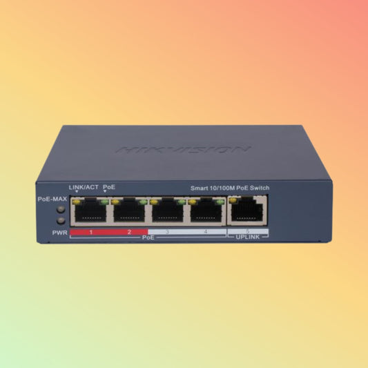 Hikvision DS-3E1105P-EI/M 4 Port Fast Ethernet Smart POE Switch