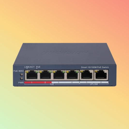 Hikvision DS-3E1106P-EI/M 4 Port Fast Ethernet Smart POE Switch