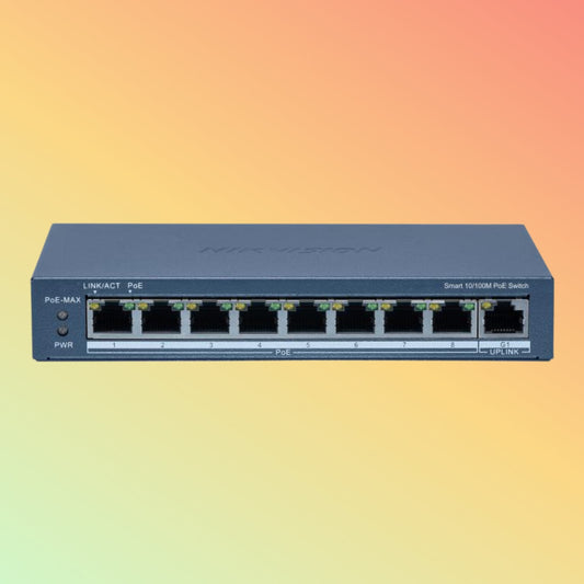 Hikvision DS-3E1310P-EI (B) 8 Port Fast Ethernet Smart POE Switch