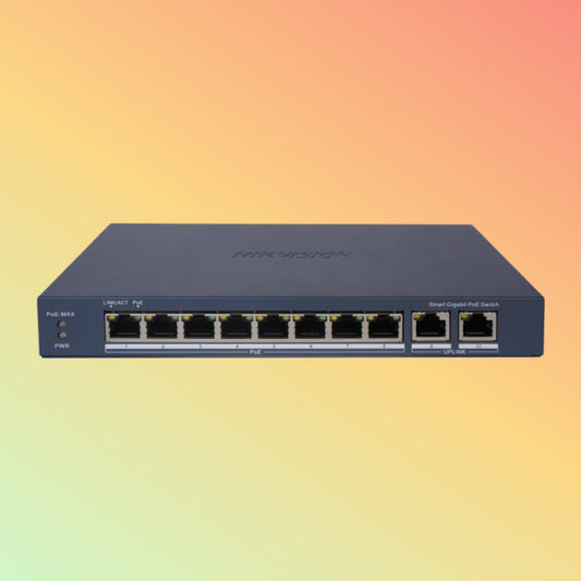 Hikvision DS-3E1510P-EI/M 8 Port Gigabit Smart POE Switch