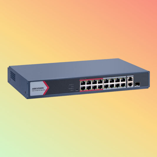 Hikvision DS-3E1318P-EI/M 16 Port Fast Ethernet Smart POE Switch