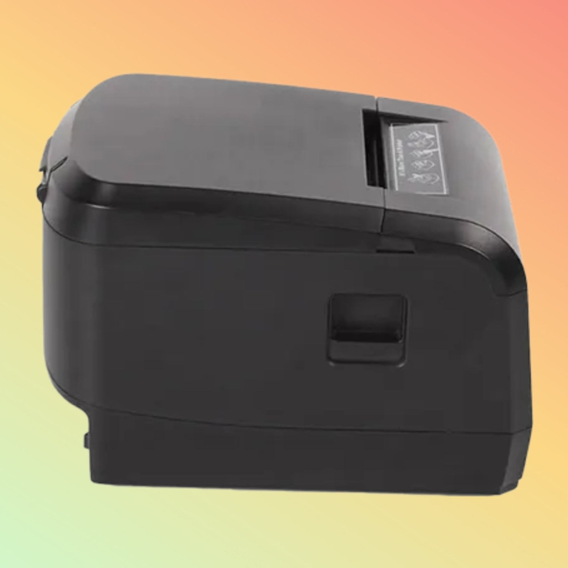Side profile of ZYWELL ZY908 - U OEM 80mm printer designed for high-efficiency billing
