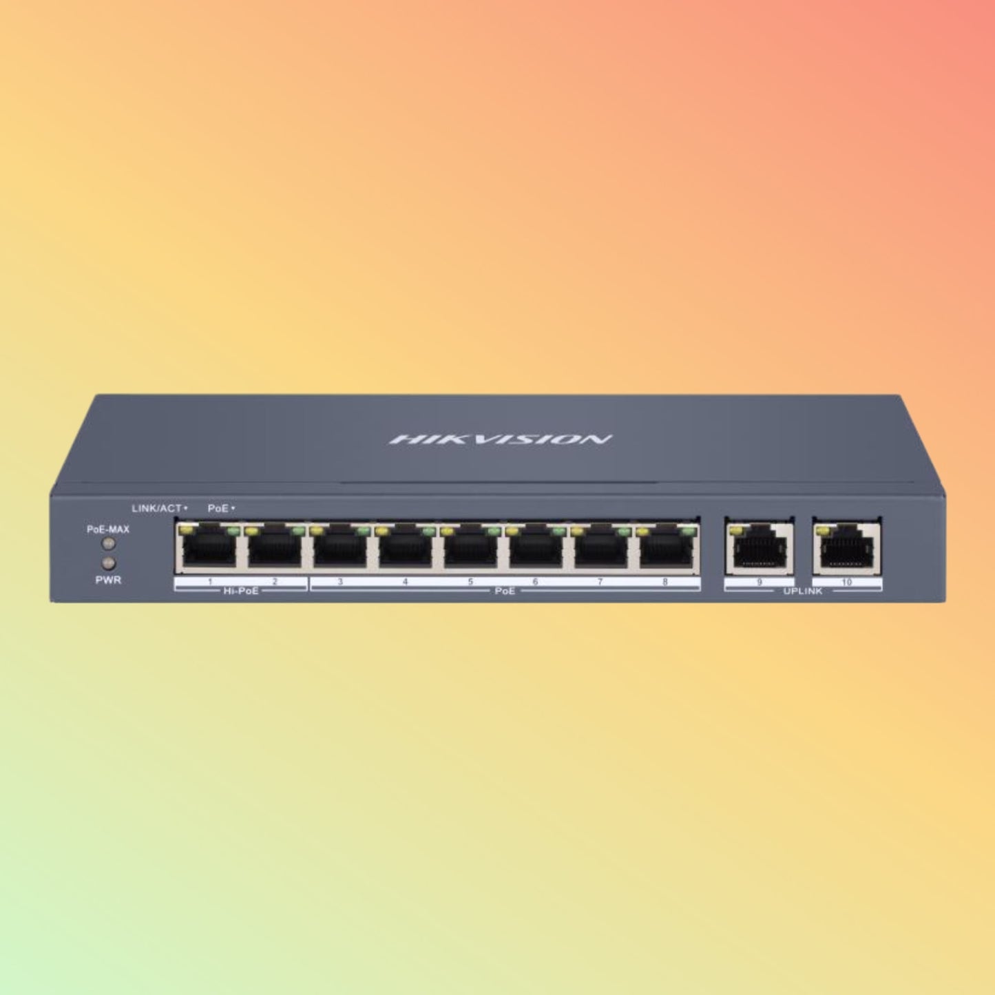 Hikvision DS-3E1310HP-EI 8 Port Fast Ethernet Smart POE Switch