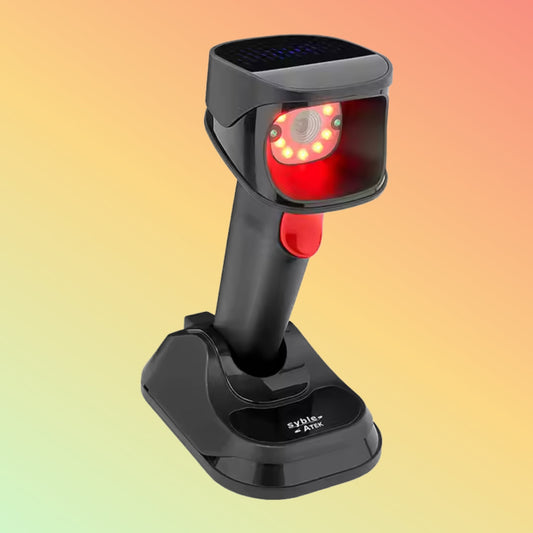 Syble ATEK AK-9000R 2D Megapixel Wireless BT Barcode Scanner 433MHz