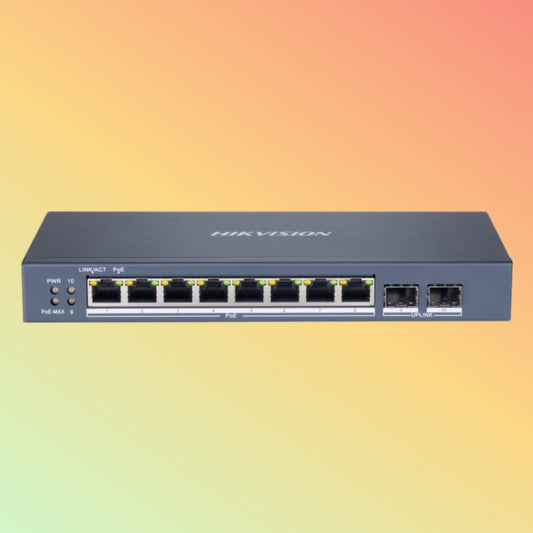 Hikvision DS-3E1510P-SI 8 Port Gigabit Smart POE Switch