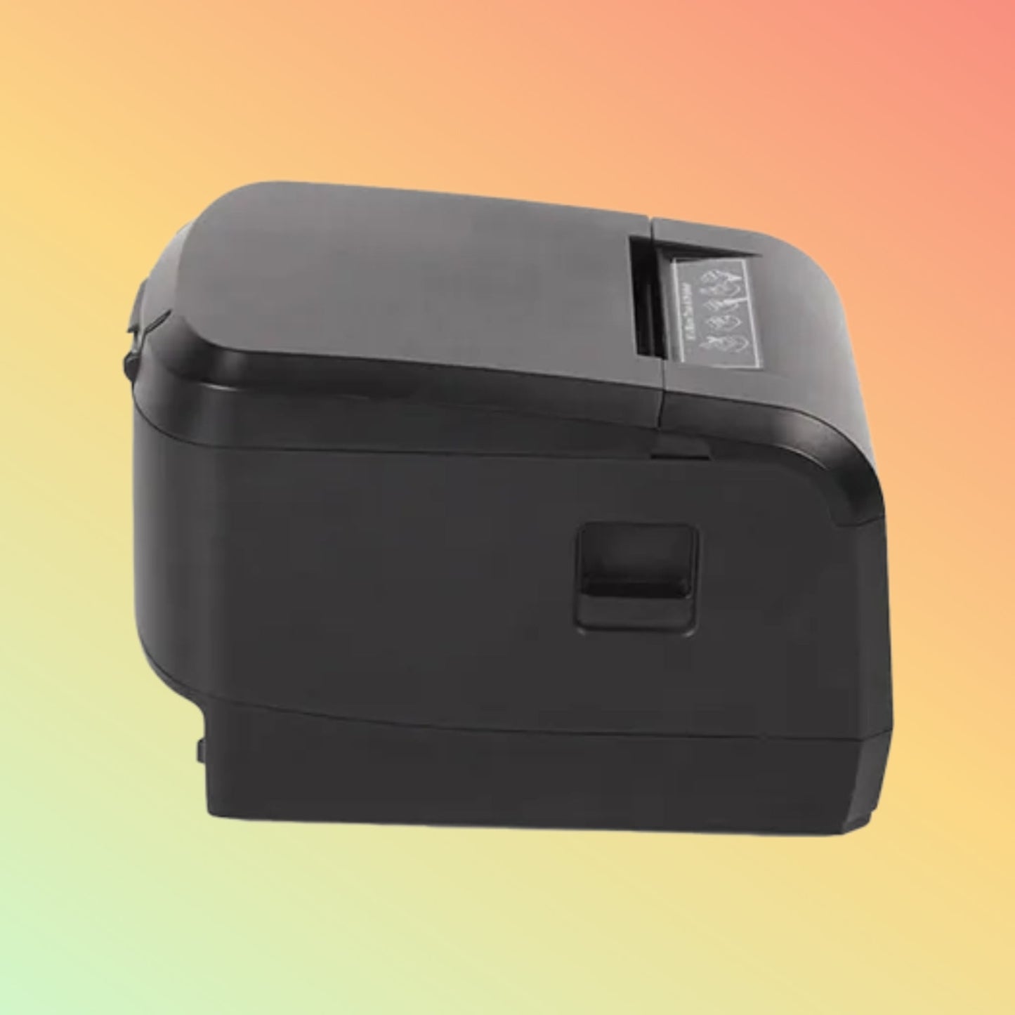 ZYWELL ZY908 POS system with an 80mm thermal receipt printer featuring sleek black casing and prominent display panel