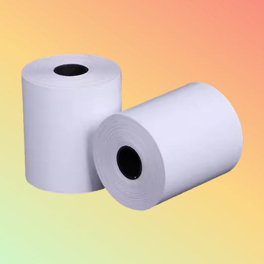 High-Quality White Thermal Paper Rolls - Sizes 57x30, 57x40, 80x60, 80x80