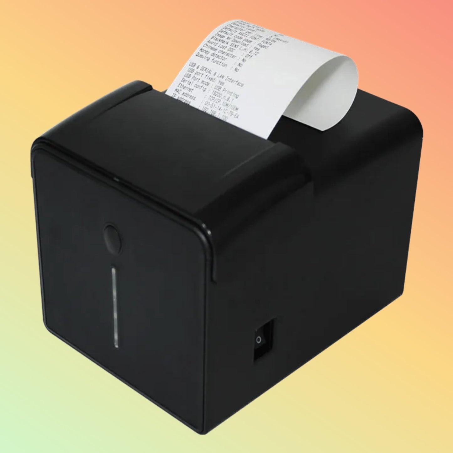 Sleek and modern ZYWELL ZY905 printer, 80mm, designed for easy setup and operation with Bluetooth and network capabilities